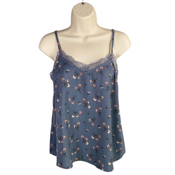 Hollister Tops - Hollister Ditsy Floral Cami Tank Top Small Lace Trim Y2k Indie Cottage Preppy